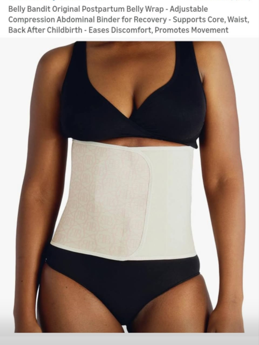 Belly Bandit Cream Postpartum Waist Wrap - Adjustable Abdominal Binder